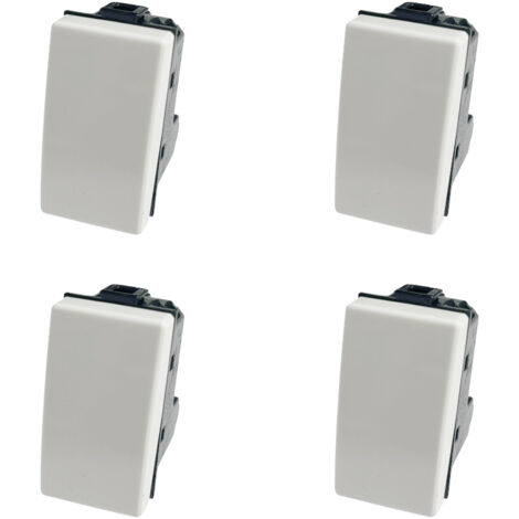gloca Set 4 Interruttori Unipolari 16A 250V Compatibili Con Serie Matix