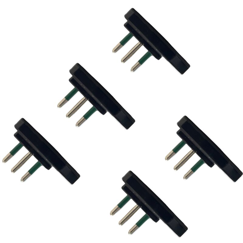 Set 5 Spine Piatte Salvaspazio 10a Colore Nero Standard Italiano 25...
