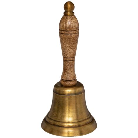 Glocke - Mangoholz und Metall - D7 -5 cm