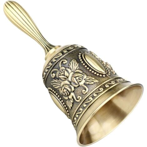 FITAGS Glocke, Zinklegierung, klassische laute Rufglocke, traditionelle Hand-Service-Rufglocke für Schulempfang, Abendessen, Hotel, Meditation, Haustierfütterung, Gebetsdekoration