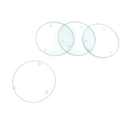 Glorex Sottobicchieri in vetro, multicolore, 10,3 x 10,3 x 2,3 cm, 4