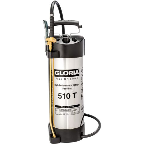 Gloria 510T, Spruzzatore ad Elevate Prestazioni in Acciao Inossidabile Resistente Agli Oli, 6 Bar, 10 Litri