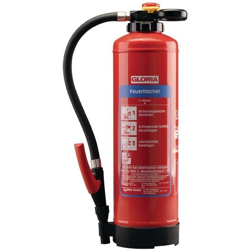 Wasserfeuerlöscher 6 kg aufladb.Brandkl.34 a m.Wandh.