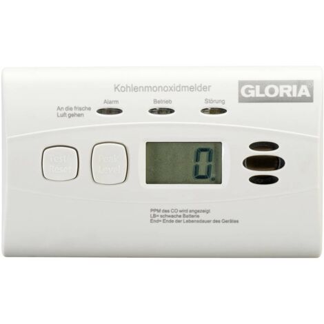 Gloria KO10D Rilevatore monossido di carbonio inclusa batteria con 10 anni di vita a batteria Rileva Monossido di carbo