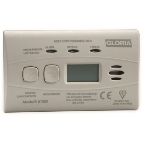GLORIA Kohlenmonoxid-Melder K10D, mit Display