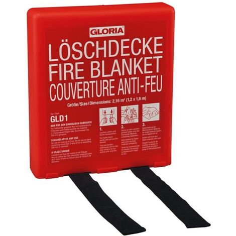 Gloria Löschdecke L.1800xB.1200mm in stabiler Hardbox