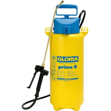 Gloria Spruzzatore a Pressione Prima 8, per Uso Domestico e Giardino, Giallo
