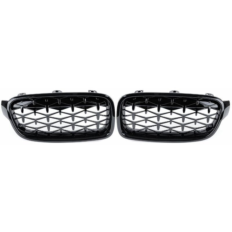 Gotrays - Gloss Black Diamond Grille Grill For bmw 3 Series F30 F31 F35 F80 Sedan Estate Touring 13-19