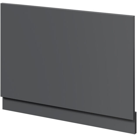 Gloss Grey MDF 750mm End Bath Panel with Plinth