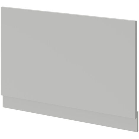 Gloss Grey Pearl MDF 800mm End Bath Panel with Plinth