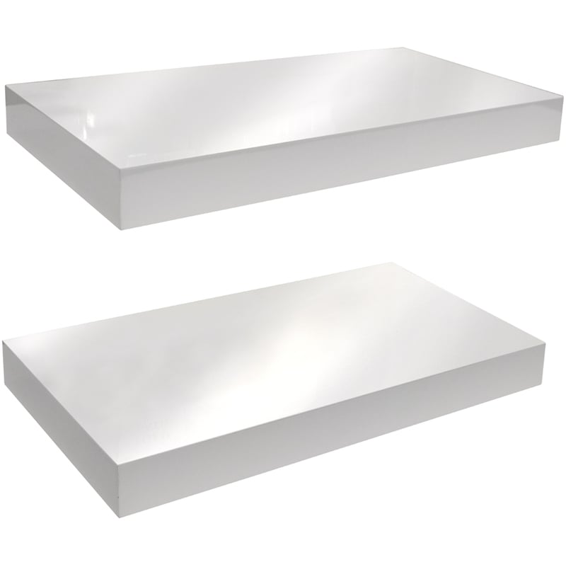 Watsons - Wall Mounted 40cm Floating Shelf - Pack of Two - White