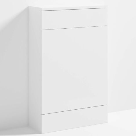 Gloss White 500 x 200mm Back to Wall WC Unit Concealed Cistern Toilet Cabinet