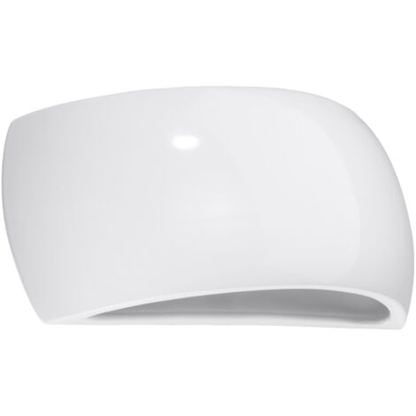 Glossy white PONTIUS painted wall lamp