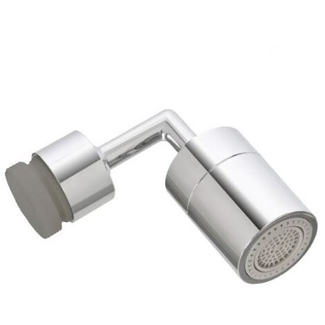 GLOUPIE Aeratore Rompigetto Universale Girevole Per Rubinetto Cucina E Bagno In ABS Cromo, Doppia Funzione, Rotazione A 720°