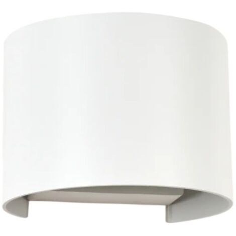 Gloupie Applique Da Esterno Hobby,Alluminio Bianco,IP54, Potenza Massima 5W Luce Calda 4000K, Forma Mezza Luna