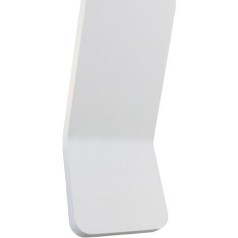 GLOUPIE Applique Moderno A Parete Hugo, IP54 Potenza Massima 7 W Luce Calda 4000K, L 10,6 x P 14 x H 25,5 Cm,Alluminio Bianca