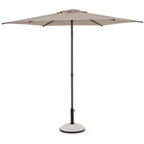 Gloupie Ombrellone Elix, Rotondo da 2.7 metri con Palo Centrale da 38 mm,Tortora, Struttura in Metallo, Copertura da 160 Gr/M²