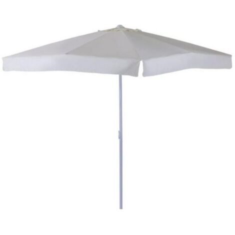 Gloupie Ombrellone Lily, Quadrato da 3 metri con Palo Centrale da 48 mm,Ecru, Struttura in Alluminio Copertura da 160 Gr/M².