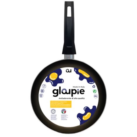 GLOUPIE Padella In Alluminio Antiaderente Di Alta Qualità,  Diam. 20 Cm, Ideale Per Cottura A Gas, Made In Italy