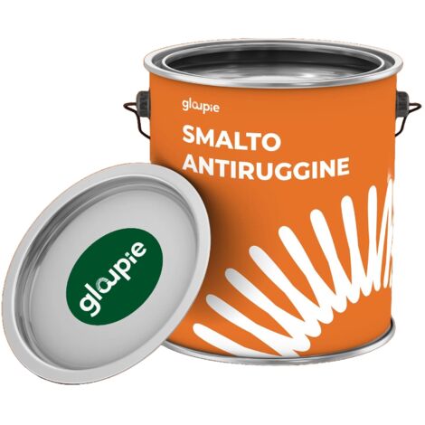 GLOUPIE Smalto Antiruggine Sintetico Per Finiture E Rivestimenti Interni Ed Esterni, Verde Vittoria, 0,75 Lt, Made In Italy