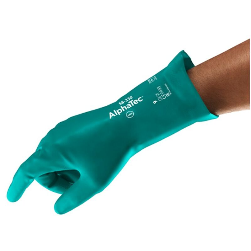 Ansell 58-330 Size 8, 0 Chemical Protection Gloves - Green