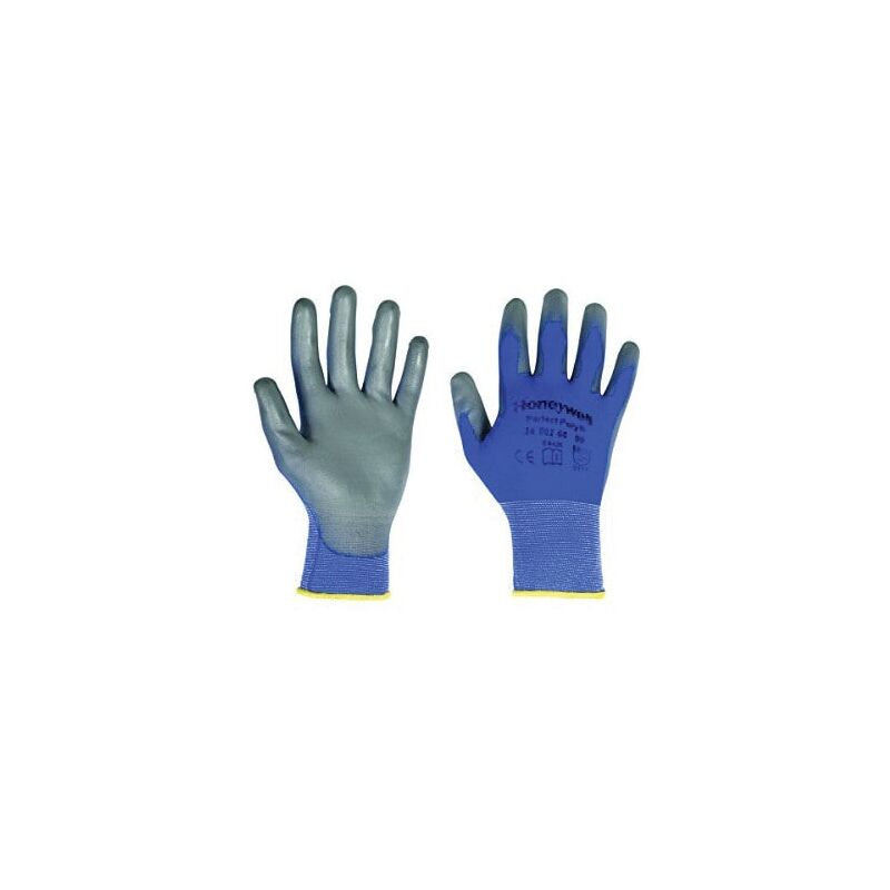 2400260 Perfect Poly Palm-side Coated Blue/Grey Gloves - Size 8 - Grey Blue - Honeywell