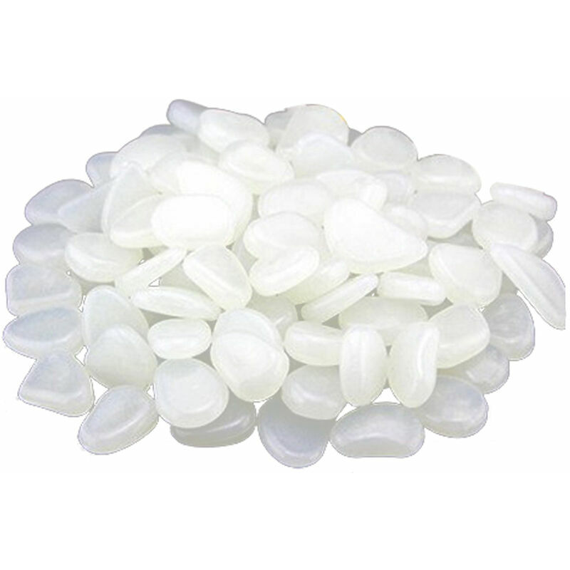 Glow In The Dark Stones, For Garden Walkways Aquarium Decor, 500Pcs, White