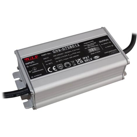 GLP GV6-075B012 LED Netzteil 75W 12V 6.25A IP67 Schaltnetzteil CV