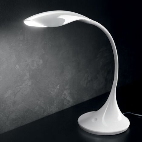 GLS002- LAMPADA DA TAVOLO BIANCA FLESSIBILE IN SILICONE DIMMERABILE 3000K 480LM 4,5W