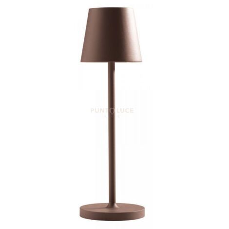 GLS031- LAMPADA RICARICABILE A BATTERIA MARRONE A LED 3000K 300LM 3W DIMMERABILE