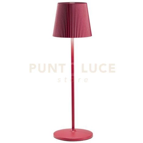 GLS053-  LAMPADA RICARICABILE A BATTERIA ROSSO A LED 3000K 240LM 3W