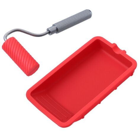 Glue roller with silicone tray, reusable paint tray, wood glue container, suitable for art and craft.
