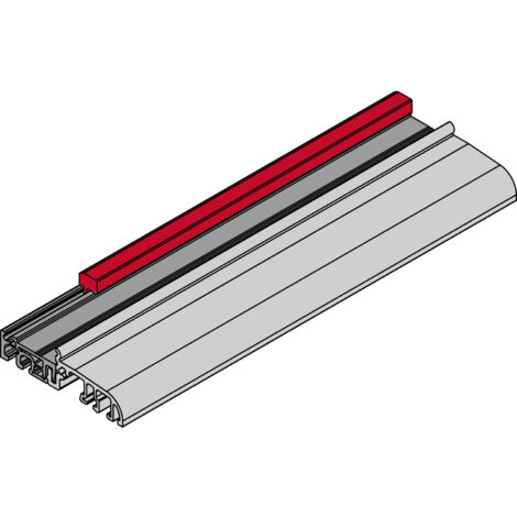 Gluske Adapterprofil passend zu Eifel TB Balkontürschwelle - Länge 160mm, Kunststoff schwarz