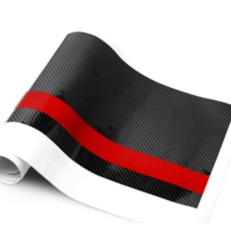 GM Hood Stripe Autocollants graphiques en vinyle pour carrosserie de course avant, pare-chocs, roues, autocollants décoratifs pour capot de voiture, accessoires de course longs à décoller (noir rouge)