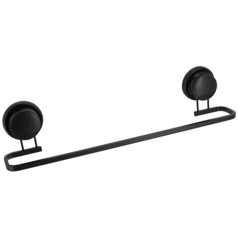 Gm toallero de aluminio con ventosas - negro - Tendance