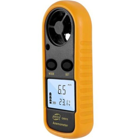 GM816 Digitales Anemometer, Windgeschwindigkeitsmesser, tragbares LCD-Messgerät, Anemometer, Thermometer, Luftstrom