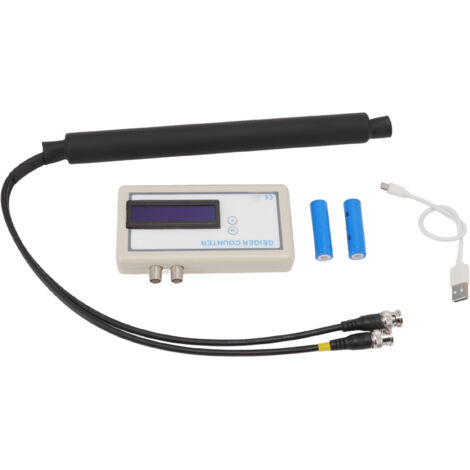 GMJ3 Geigerzähler, USB 3,7V Nuklearstrahlungsdetektor, Marmordosimeter mit Röhrchen und Batterien