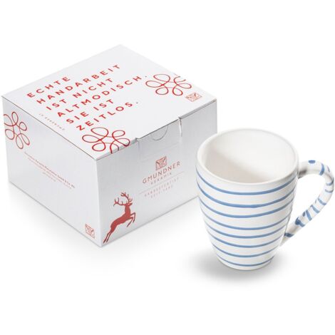 Gmundner Ceramics Blue Flamed, Tazza per la colazione Max (0,3 L)