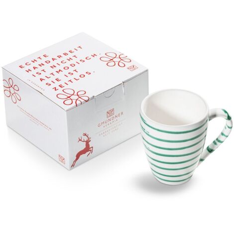 Gmundner Ceramics Verde fiammato, Tazza per la colazione Max (0,3 L)