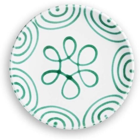 Gmundner Keramik Assiette à dessert Cup 20 cm Vert flammé