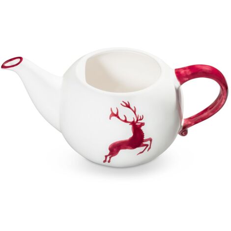 Gmundner Keramik Bordeauxr. Hirsch, Unterteil Teekanne 1,5 Liter