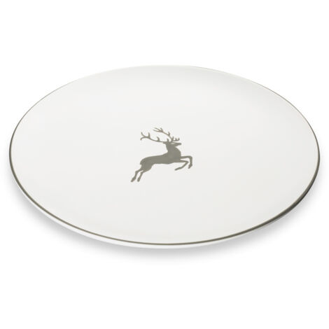Gmundner Keramik Grauer Hirsch, Assiette plate Cup (Ø 32cm)