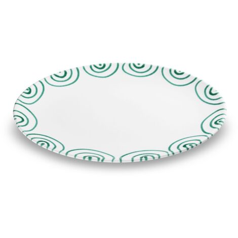 Gmundner Keramik Grüngeflammt, Platte oval (33x26cm)