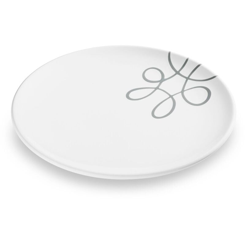 Gmundner Keramik Pur Geflammt Grau, Assiette plate Cup (Ø 25cm)