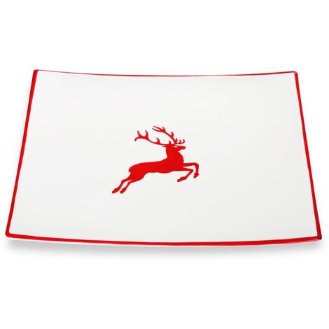 Gmundner Keramik Rubinroter Hirsch, Platzteller Trend (31x31cm)