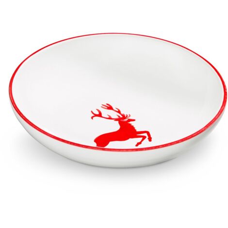 Gmundner Keramik Rubinroter Hirsch  Schale (Ø 17cm)