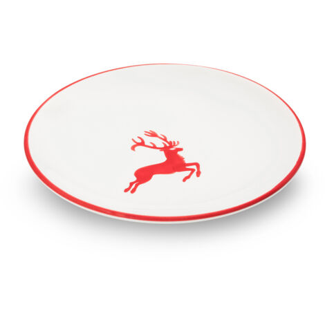 Gmundner Keramik Rubinroter Hirsch, Unterteller Cup (Ø 15cm)