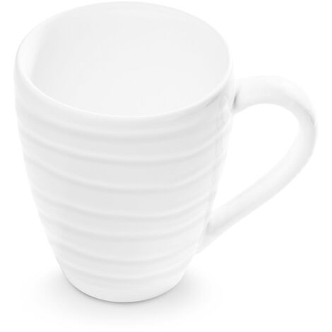 Gmundner Keramik Tazza da colazione fiammata bianca Max (0 3L)
