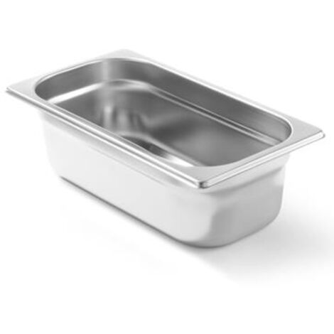 GN 1/3 Behälter, Edelstahl, Profi Line, Höhe 100 mm - Hendi 801529