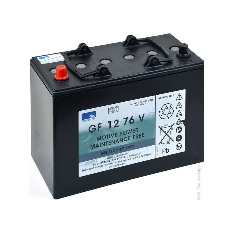 

Batería plomo de tracción GF12076V 12V 79Ah Auto - Sonnenschein Gf-v